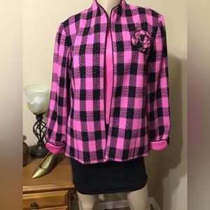Size 14, Black and Fuchsia Jacket with Shell.   Jessica Howard